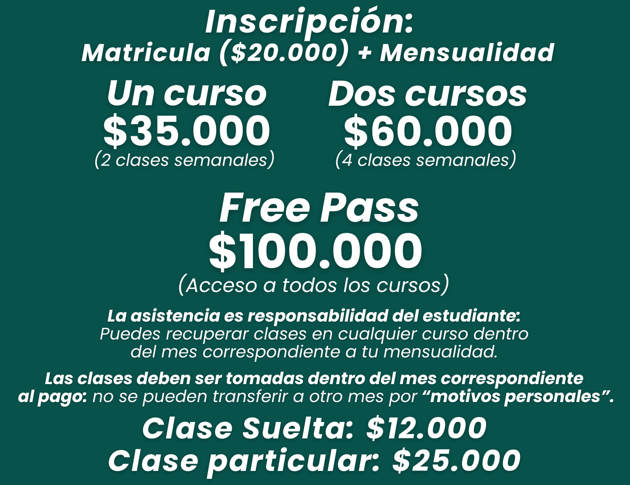 Tarifas (Cymbal) - 2026